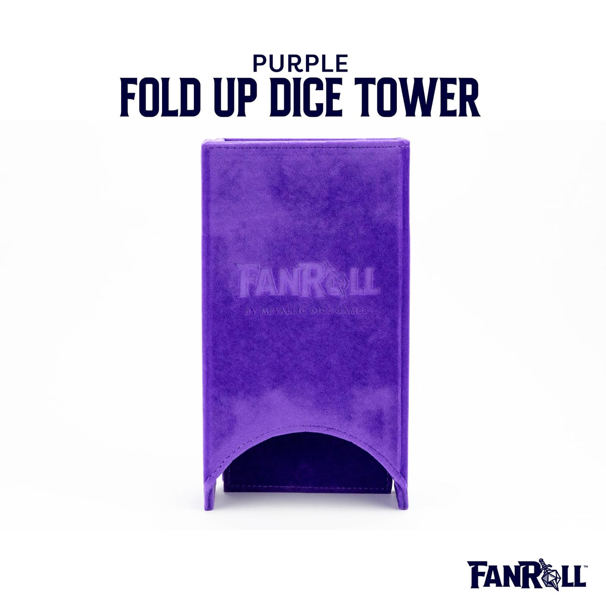 FanRoll Fold Up Dice Tower: Purple, Role Playing Game Dice Accessories for Dungeons and Dragons