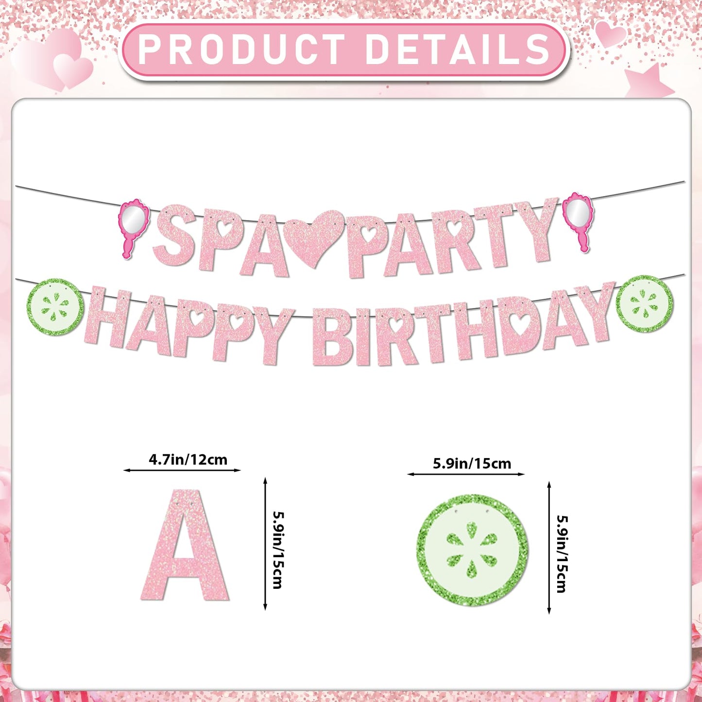 Spa Party Decorations Banner Spa Birthday Party Supplies for Girls Women with Spa Birthday Banner Hanging Ceiling for Sleepovers Slumber Makeup