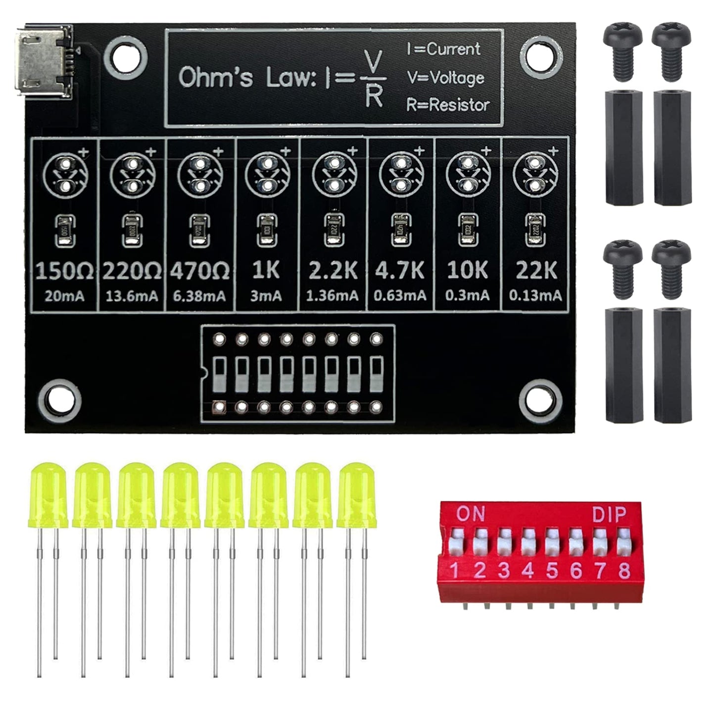 Soldering Practice Kit DIY Practical Electronic Circuit Project Resistor Training Board for Beginners