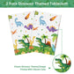 2 Pcs Dinosuar Tablecloth - Plastic Jungle Animal Dino Party Table Cover, Green Disposable Rectangle Dino Themed Table Cloth for Dinosaur Birthday