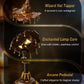 Fitaiengal Magic Hat Lamp Building Set Compatible with Lego- 698 PCS Brown & Gold Stars Night Light Kit - Gothic Desk Decor & Mystical Academy Gift