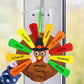 Winlyn 12 Sets Thanksgiving Wreath Signs Decorations Art Sets DIY Thanksgiving Craft Kits Give Thanks Turkey Fall Maple Leaf Foam Stickers Googly Eyes