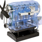 Machine Works Build Your Own Visible Model Engine Toys - Replica Model Building Kit 100+ Pieces- Features Working Sounds and Illuminiation, Internal