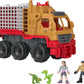 Fisher-Price Imaginext Jurassic World Camp Cretaceous Dinosaur Hauler & Yaz Figure and Vehicle Set for Preschool Kids Ages 3 to 8
