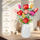GoStock Flower Bouquet Building Set, Rose Home Plant Decor, Artificial Flowers Botanical Collection Block Toy for Valentine Birthday Gifts Adults
