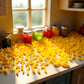 30Pcs Yellow Mini Plastic Artificial Bananas 1/12 Scale Dollhouse Accessories, Realistic Miniature Fruit Models for Fairy Garden Kitchen Decor & DIY