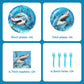 Shark Birthday Party Decorations - Shark Tableware Set, Paper Plate, Fork, Napkin, Ocean Under The Sea Theme Party Supplies for Baby Shower Boys