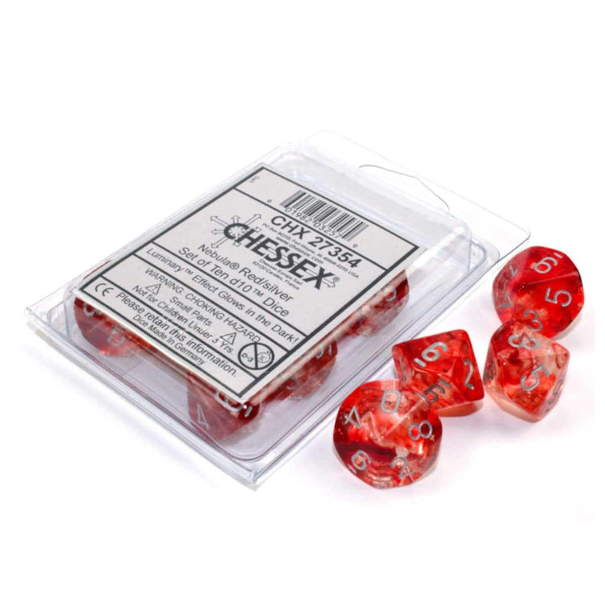 Chessex Polyhedral Dice Set: Nebula Luminary - Wisteria w/White (7)