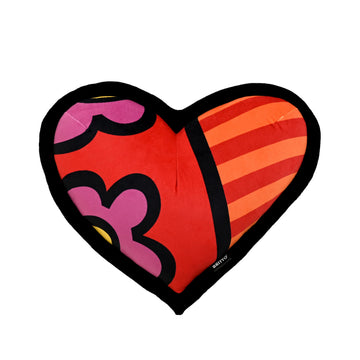 Britto 22" Heart Plush - Colorful and Huggable Decor for Home, Bed, Office - Cute and Ultra Soft Stuffed Large Cushion - Ideal Gift for Any Occasion