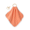 Dr. Brown's Lovey Blanket with Teether Ring and HappyPaci 100% Silicone One-Piece Pacifier, Soothing Security Blanket Set for Baby, Peach Suns, 0m+