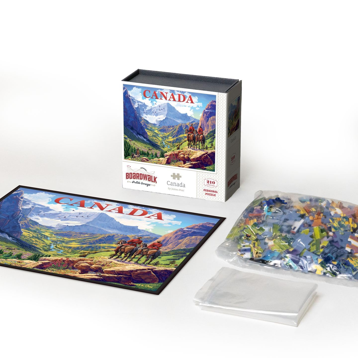 Boardwalk Canada 210 Piece Personal Puzzle, Jigsaw Puzzles with Premium Box, Canadian Gifts for Adults, 6"x8"