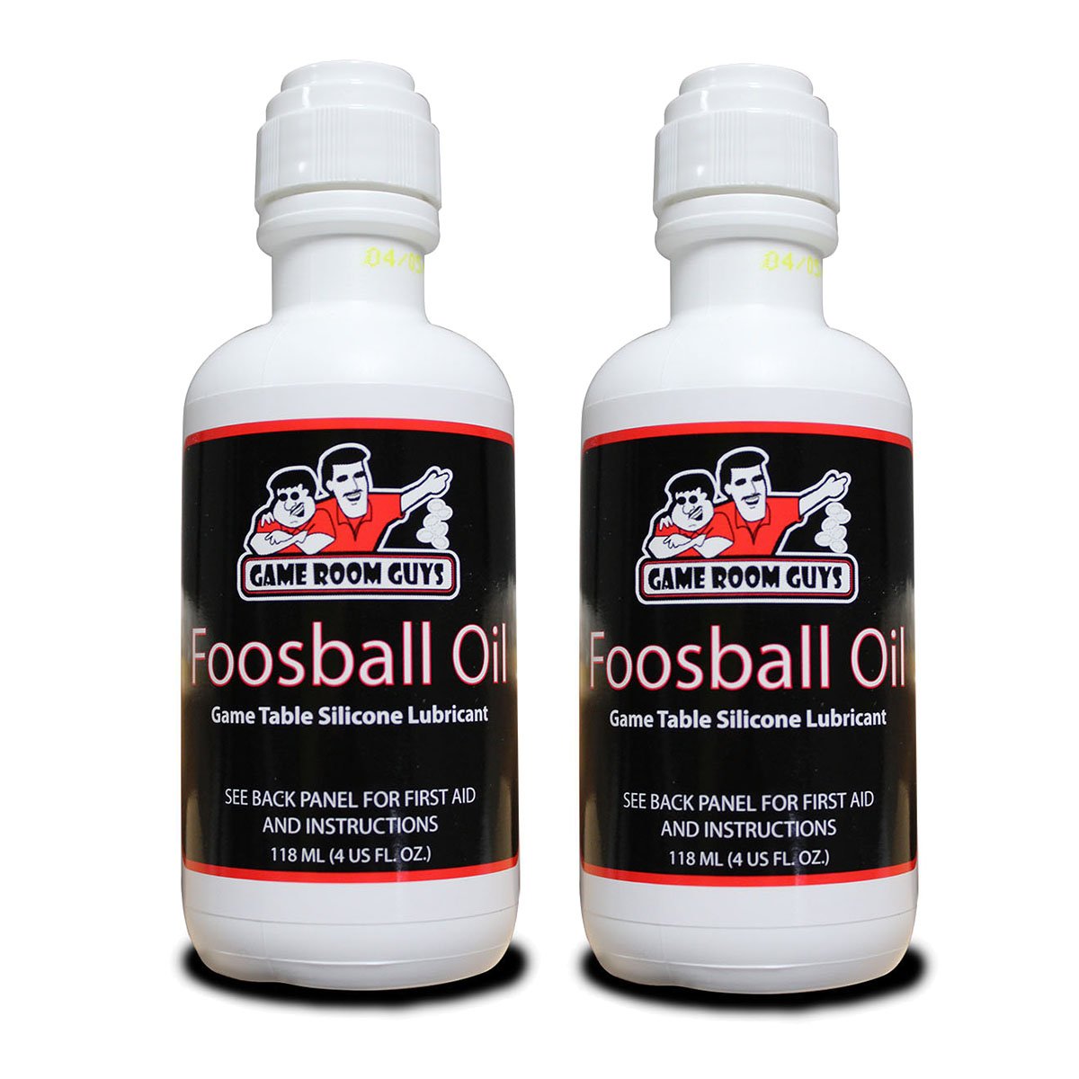 Game Room Guys Foosball Rod Silicone Lubricant 4oz Bottle No Spill Dauber Applicator - Package of 2 - Made in The U.S.A.