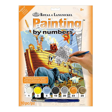 ROYAL BRUSH MANUFACTURING Junior Small Paint By Number Kit 8.75"X11.75" - Noah's Ark