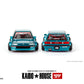 True Scale Miniatures Model Car Compatible with Honda Civic (EF) Kaido Works V1 Tahitian Green Limited Edition 1/64 Diecast Model Car Kaido House