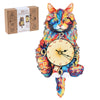 Rnfinewow 3D Wooden Puzzles for Adults, Maine Coon Cat Clock DIY Kit, Beginner 22 Pcs Wooden Puzzles, Birthday Christmas for Women Men Adults Teens