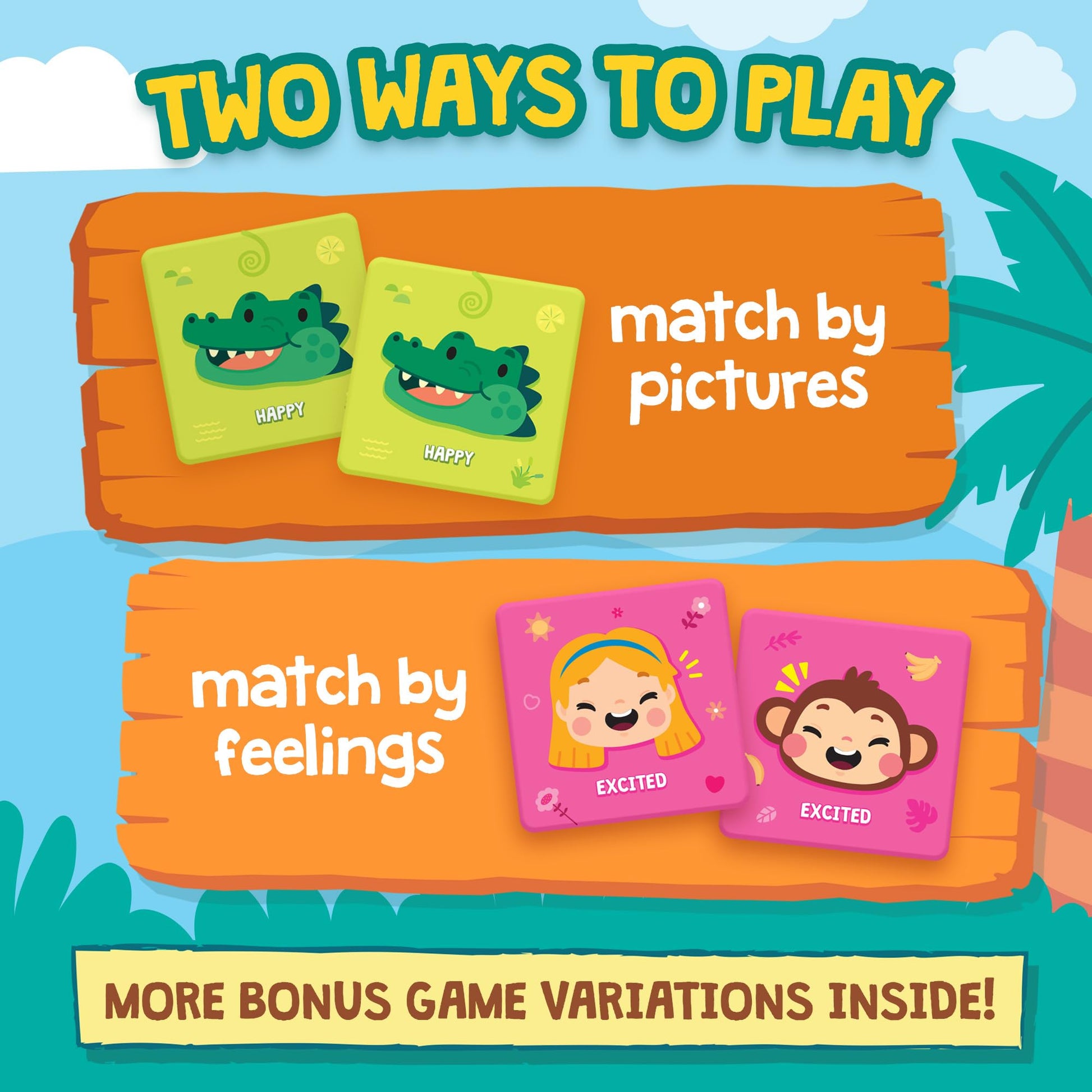 ThinkPsych Find & Match - Feelings Safari | Emotions Matching Game for Kids | Therapy Games for Kids | Social Emotional Learning Activities | Play
