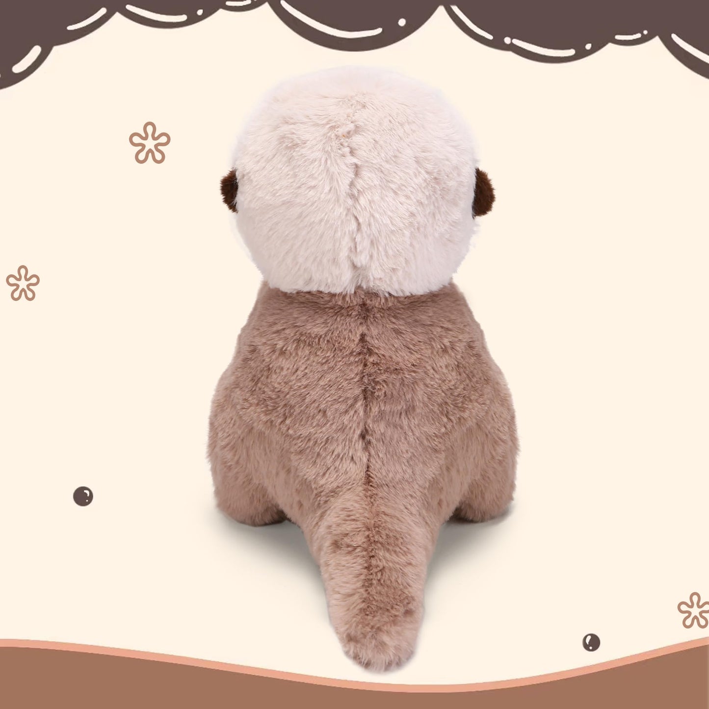 Riuhot Cute Otter Plush Soft Plushie Toy Stuffed Animal Birthday Gift for Kids Children Girls Boys 9.8 Inch Sea Otter Stuffed Animals