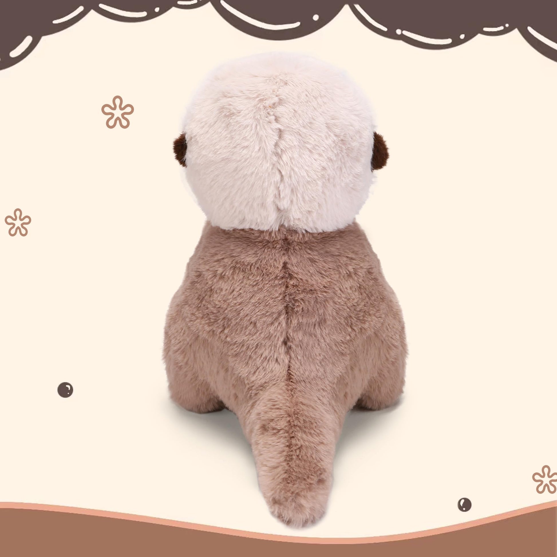 Riuhot Cute Otter Plush Soft Plushie Toy Stuffed Animal Birthday Gift for Kids Children Girls Boys 9.8 Inch Sea Otter Stuffed Animals