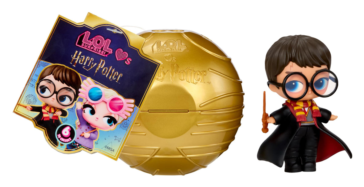 LOL Surprise Loves Harry Potter Tots - Golden Snitch Ball, Play & Display, 7 Total Surprises - Collect All 6!
