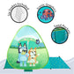 Bluey Canopy Pop Up Tent for Kids, Outdoor Portable Play Tent with UV Sun Shade, Easy Setup Beach & Backyard Shelter, Includes Carry Bag, Lightweight