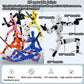 BVVLI T13 Action Figure Set, 10PCS Robot 3D Printed Toys Lucky Titan 13 Action Figure with Multiple Accessories, Dummy 13 Multi-Jointed Movable, Gifts