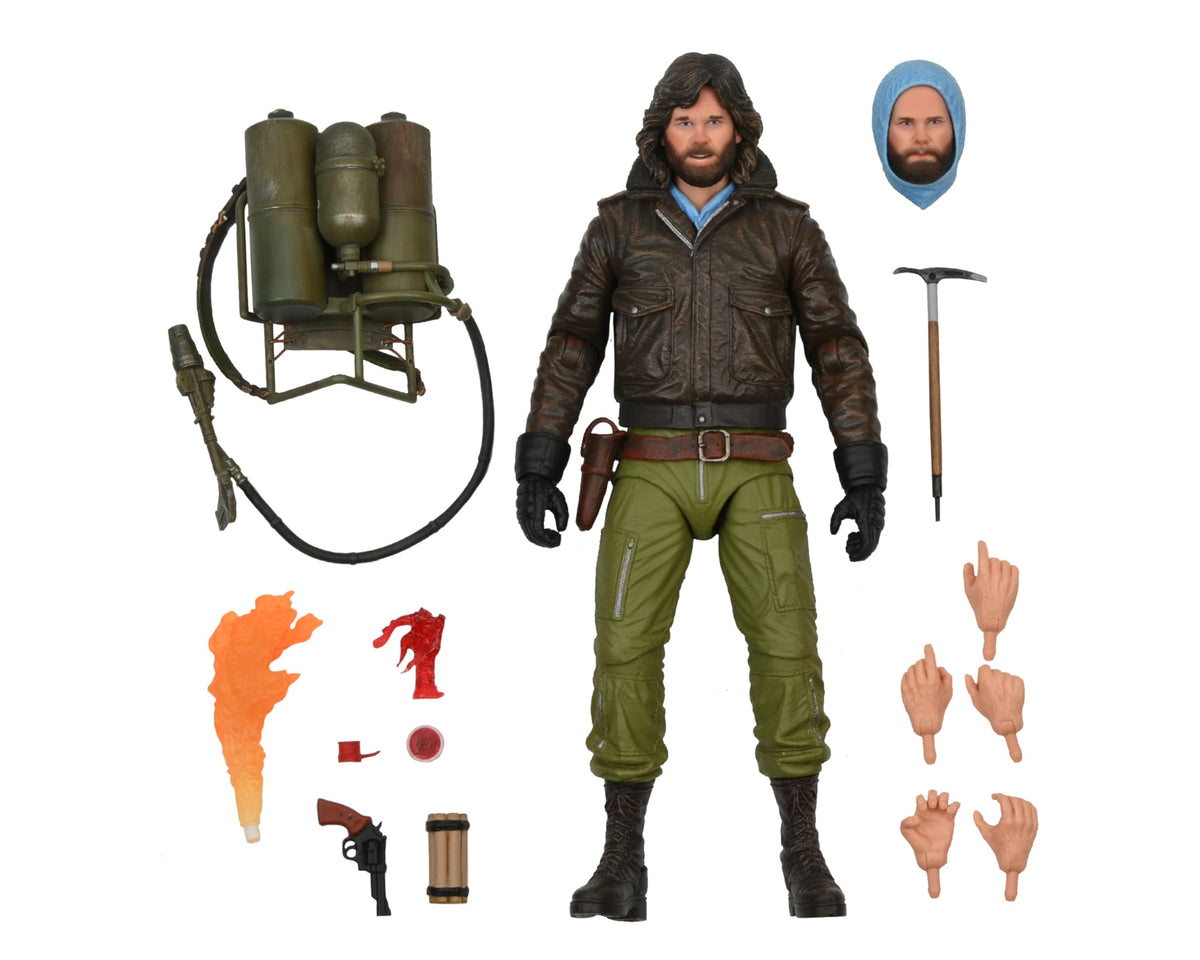 NECA The Thing 7-Inch Scale Action Figure - Ultimate MacReady v2 with Interchangeable Head and Hands (Station Survival)