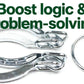 MAGIKON Traditional Brain Teaser, Classical Metal Horseshoe Puzzle Silver