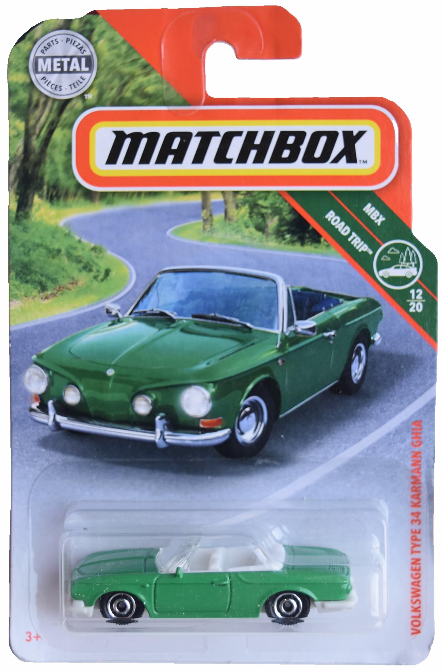 Matchbox Volkswagen Type 34 Karmann GHIA, Road Trip 12/20 [Green] 17/100