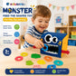 edusense Monster Feed Me Sensory Shape Sorter - 20 Washable Silicone Shapes | Fine Motor Feeding Toy for Toddlers 3+ | Occupational Therapist Designed