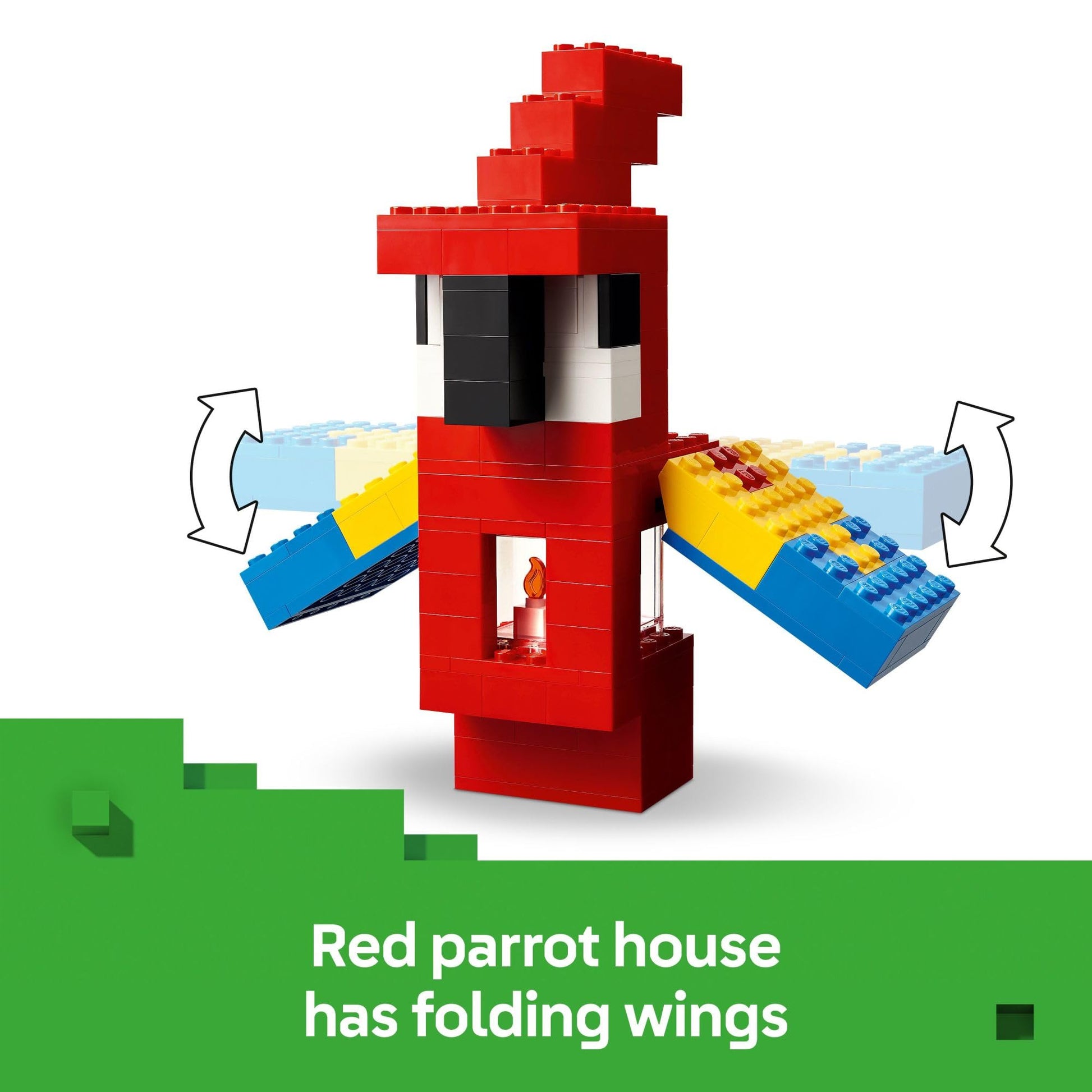 LEGO Minecraft The Parrot Houses Building Toy for Boys and Girls 8+ - Minecraft Video Game Kids Toy - Includes Jungle Ranger and Parrot Handler