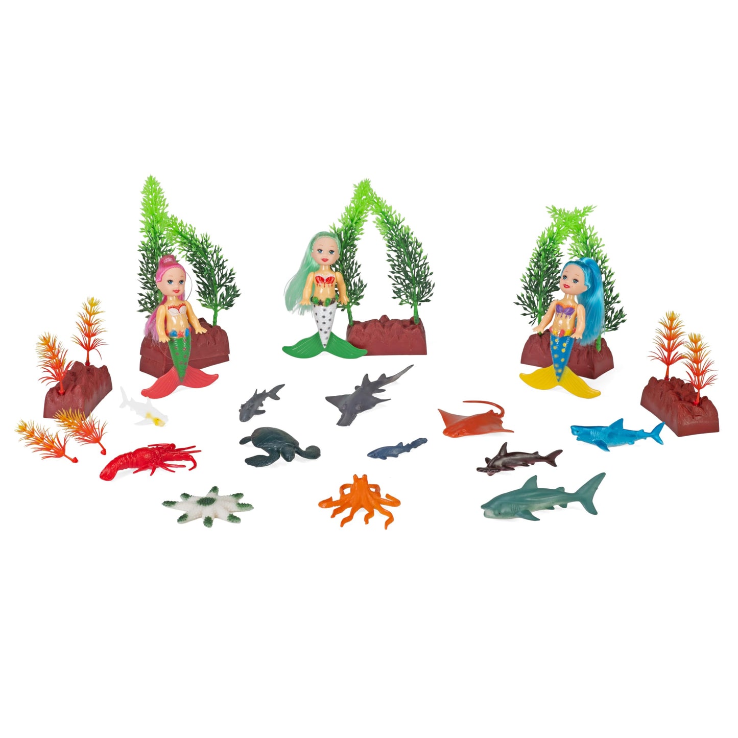 Wild Republic Adventure Buckets Mermaid Figurines - 8"