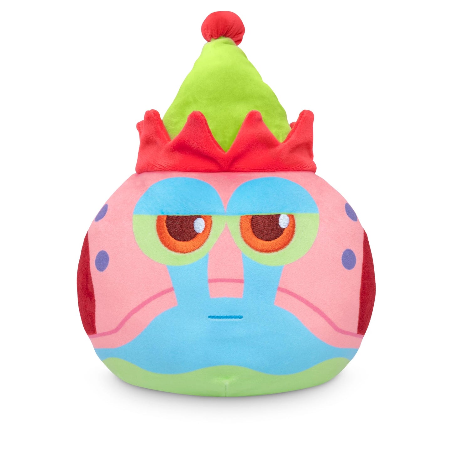 TeeTurtle Reversible Spongebob Squarepants Holiday Gary 6 -Inch Cupcake Two-Sided Flip Plush Toy with Embroidered Details - Cute Mini Collectible