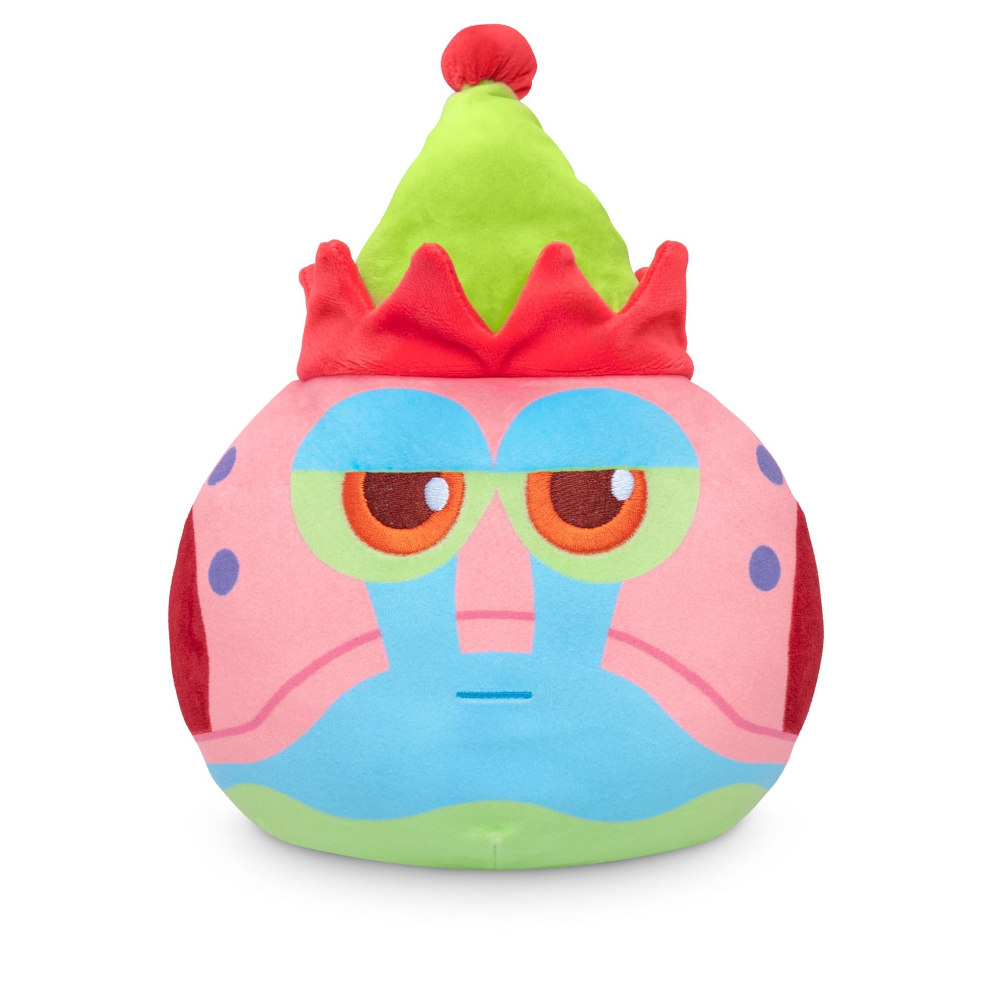 TeeTurtle Reversible Spongebob Squarepants Holiday Gary 6 -Inch Cupcake Two-Sided Flip Plush Toy with Embroidered Details - Cute Mini Collectible