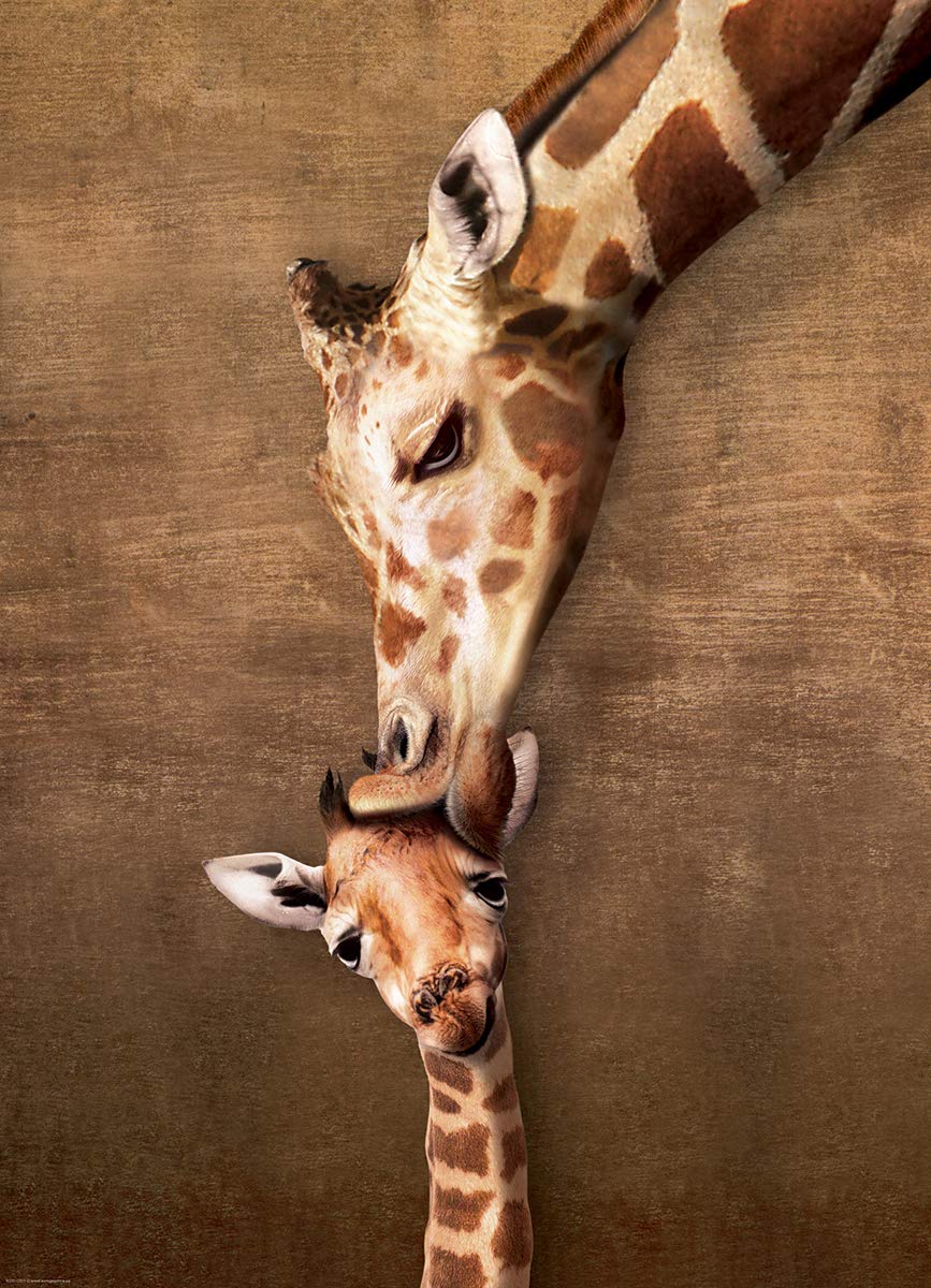 Eurographics Giraffe Mother's Kiss Puzzle, 1000-Piece