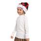 JOYIN 6 Pack Christmas Santa Hat Plaid Santa Hat Luxury Plush Hat for Christmas Costume, Christmas Party Supplies, Holiday Party Favors