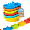 uToyz Stackable Toy Boat - 6pcs Educational Water Toys for Toddlers 1-3, Baby Pool Essentials, Baby Bath Toys for Kids Ages 1-3 & Toddler Pool Toy