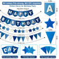 Yancan Blue Happy Birthday Banner for Women Men Boys Girls Party Decoration