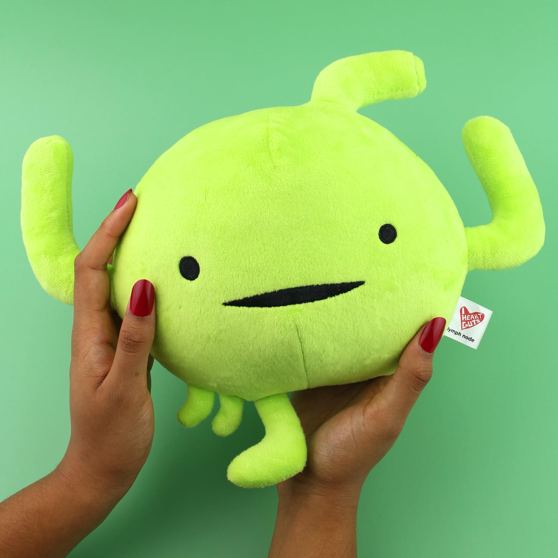 I Heart Guts Lymph Node Plush - 9" Cute Educational Organ Toy for Lymphedema & Biopsy - Funny Get Well Recovery Gift for Oncology Nurse Patients