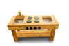Noble Toys XL Cedar Outdoor Mud Kitchen Centered with Stovetop for Toddlers and Kids | Pretend Play Toddler Table | Sensory Table | Outside Playset |