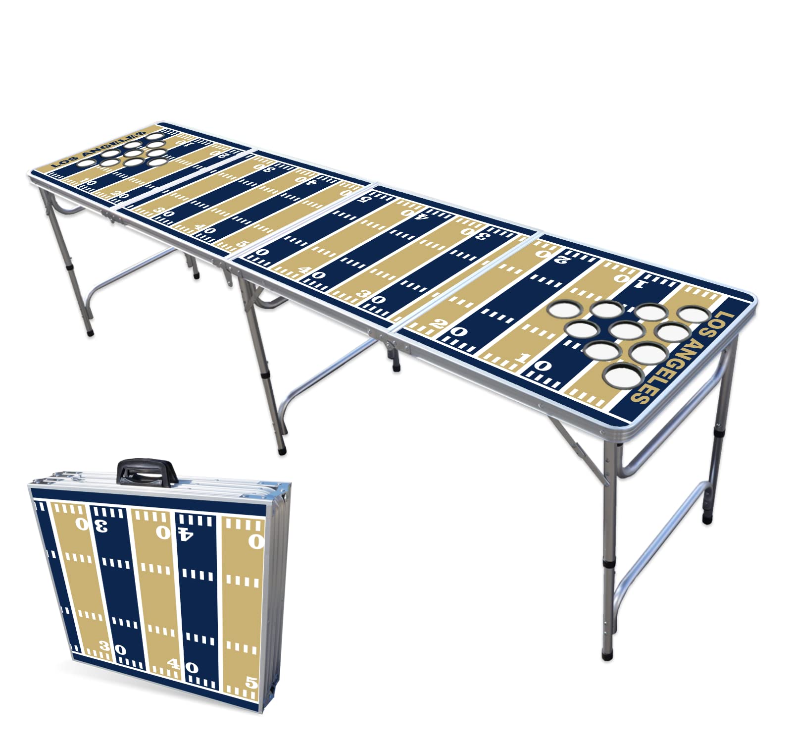 8-Foot Professional Beer Pong Table w/Cup Holes - Los Angeles R Football Field