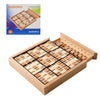 Wooden Sudoku Puzzle Board with Drawer, 200 Puzzles Brain Teaser for Adults, Logic Math Puzzle Desktop Game for Thinking Ability