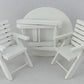 Dollhouse Miniature 1:12 Scale 3 Pc White Table and Chairs Set #M0356