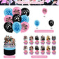 E-NHYPEN Themed Birthday Party Supplies - Team Balloons, Cupcake & Cake Toppers, Singer Fans Latex Balloons