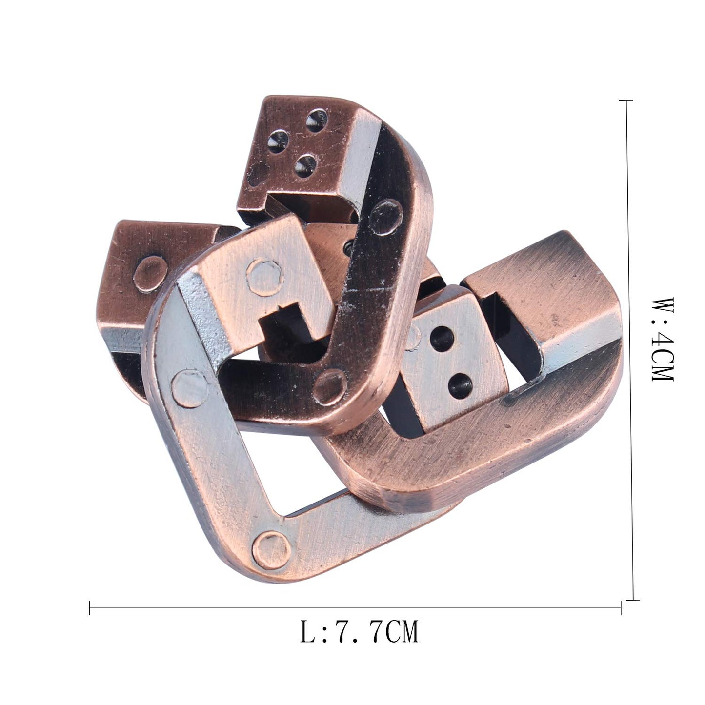 Brain Teaser Puzzle for Adults Puzzles Metal Hole Lock Adult Educational Toy Jigsaw IQ Puzzle (Blue)