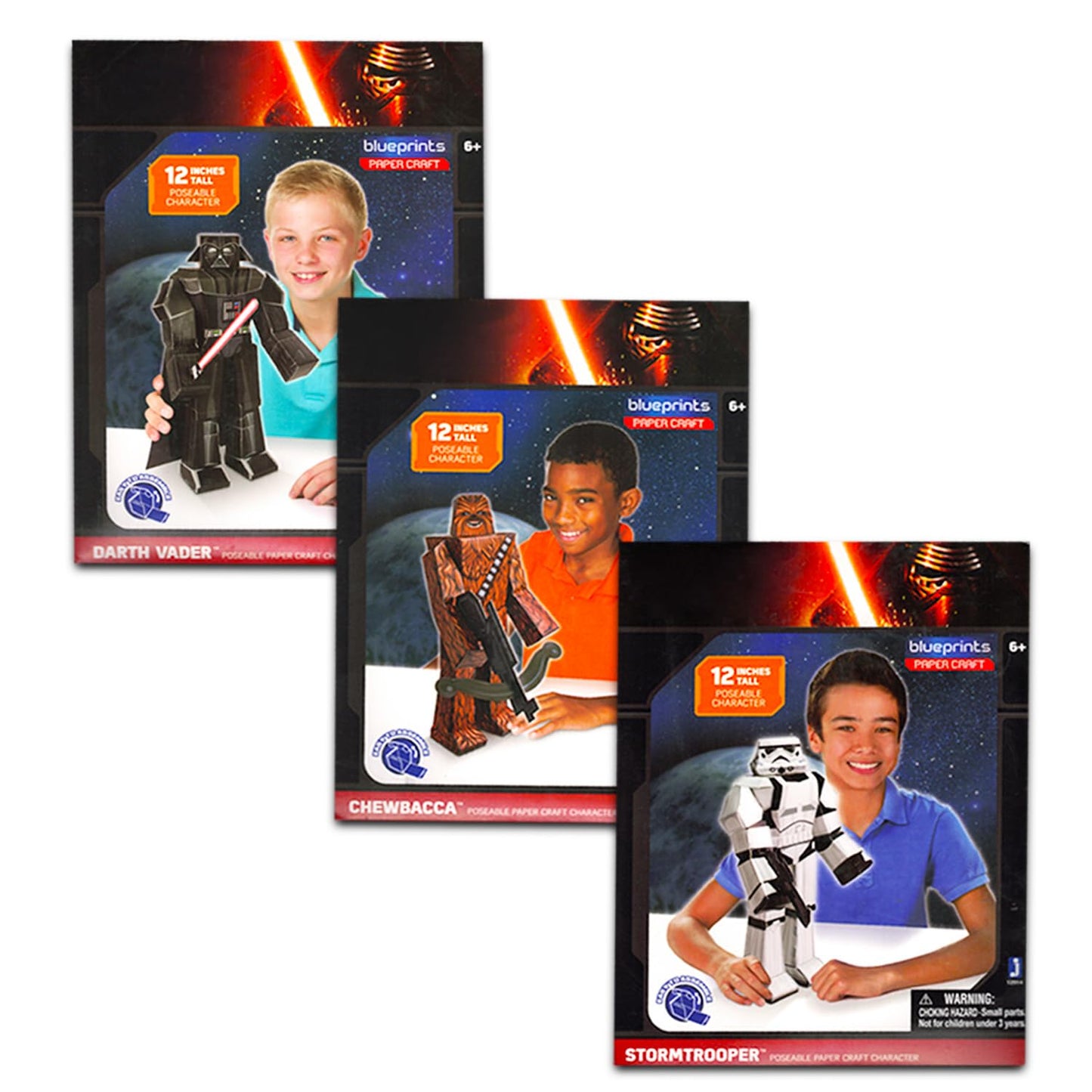 Star Wars Paper Model Kit Party Favor Set - 12 Packs of Paper Craft Activity Kits for Birthdays, Celebrations, Fun Activity, More | Star Wars Party