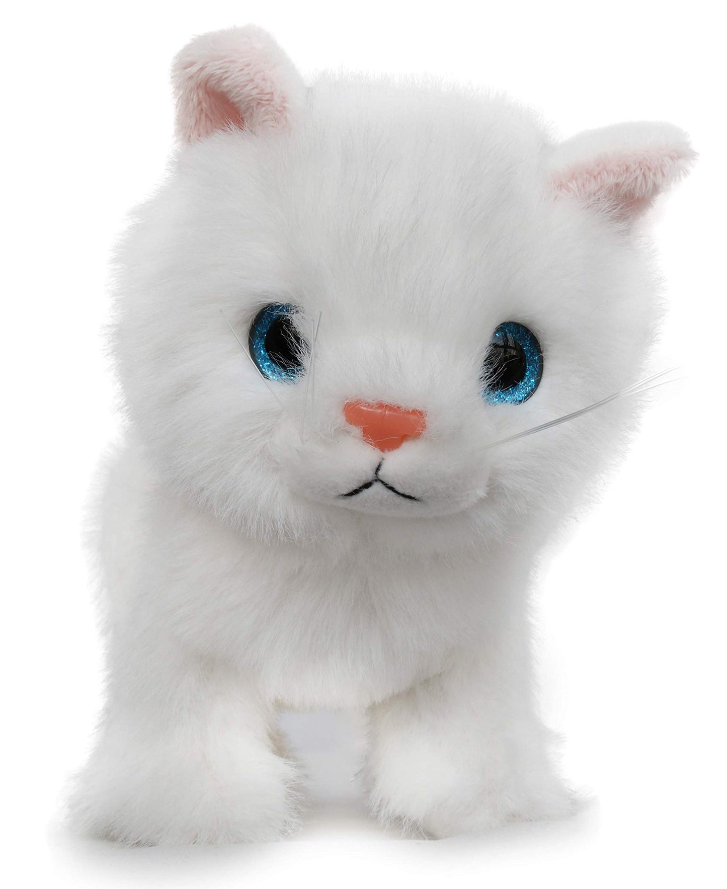 Ice King Bear Fluffy Little Cat Stuffed Animal Small Plush Toy 6 Inches (White)