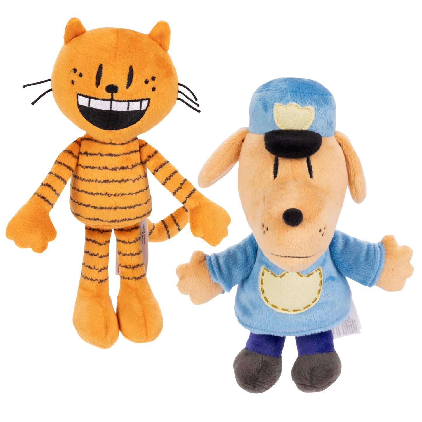 JAKKS Pacific Dog Man Movie Plush - Dog Man and Petey Plush 2-Pack, Collect All Dogman Plush, Based on The Dog Man Movie, for Kids Ages 4 Years and Up