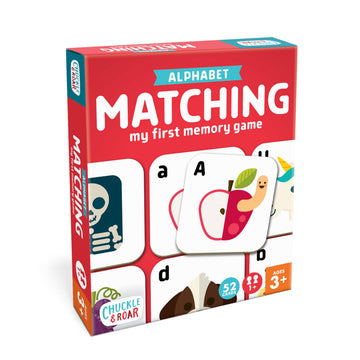Chuckle & Roar Alphabet Matching Memory Game for Kids Ages 3+ - Preschool Letter Matching Board Game for Toddlers, Uppercase & Lowercase ABC Learning