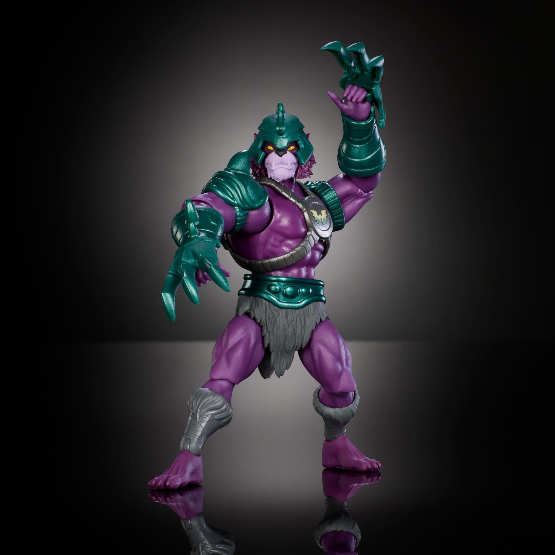 Masters of the Universe Origins & Thundercats Action Figure, Panthor Man Toy, 1980s TV Crossover, 5.5 Inch Posable with Battle Claws, Collector Card