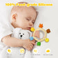 VISEWI 2 Pack Sensory Toys for Babies,Baby Teething Rings Toys for 0-6 6-12 Months Baby Rattle Teether Silicone Teether Relief Chew Soothing,BPA
